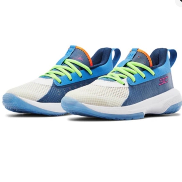 Under Armour PS Curry 7 SUPER SOAKER (3022114-404), size 2y - Picture 2 of 10
